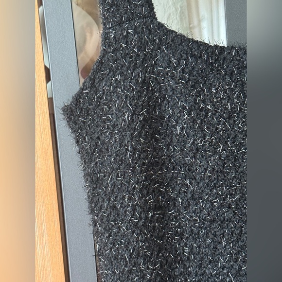 Zara Tweed Mini Dress Eyelash Metallic Knit Jewel Button Blogger favorite - Picture 8 of 14
